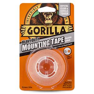 GORILLA HEAVY DUTY CRYSTAL CLEAR MOUNTING TAPE 25.4MMX1.52M (ΔΙΑΦΑΝΗ ΤΑΙΝΙΑ ΔΙΠΛΗΣ ΟΨΕΩΣ)